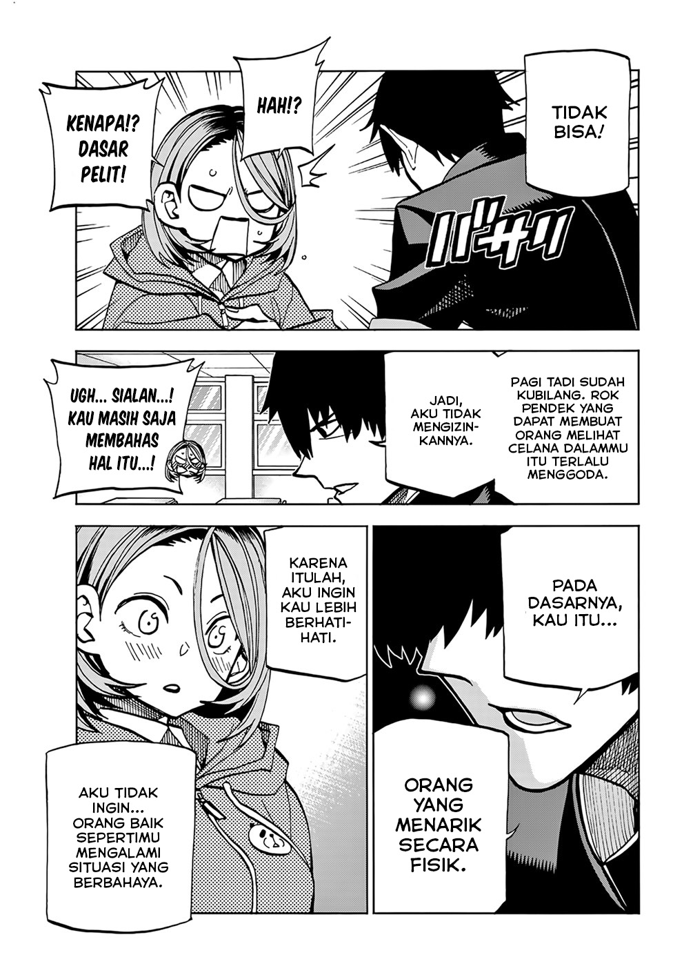 The Story Between a Dumb Prefect and a High School Girl with an Inappropriate Skirt Length Chapter 01 Gambar 19